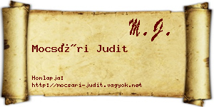 Mocsári Judit névjegykártya